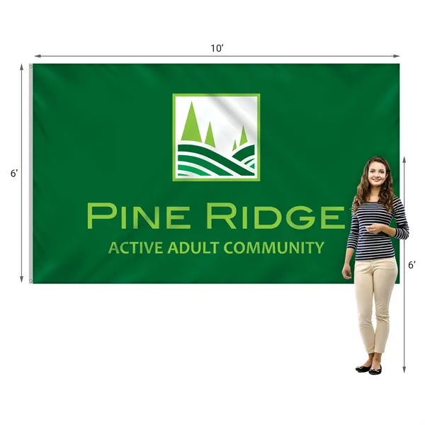 6' x 10' Large Digitally Printed Single Reverse Knit Poly Flags... from ASI 80228 Quinn