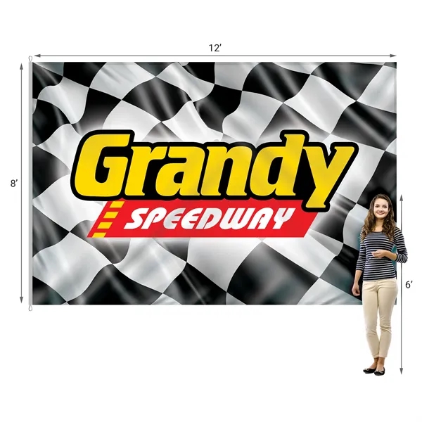 8' x 12' Large Digitally Printed Single Reverse Knit Poly Flags... from ASI 80228 Quinn