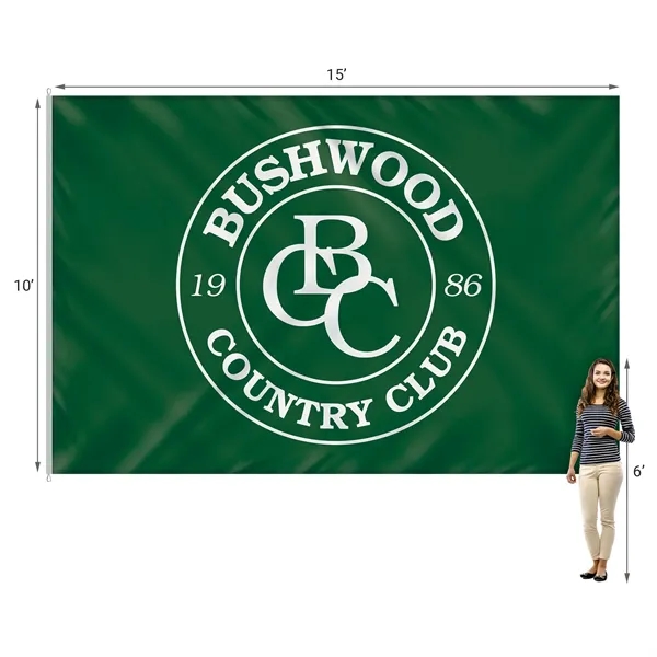 10' x 15' Large Digitally Printed Single Reverse Knit Poly Flags... from ASI 80228 Quinn