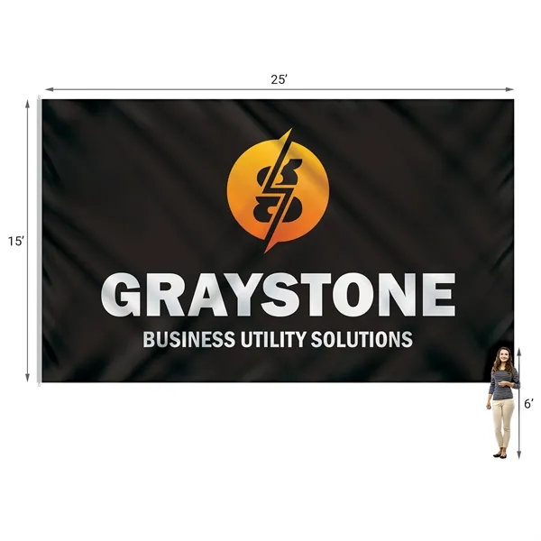 15' x 25' Large Digitally Printed Knit Poly Flags... from ASI 80228 Quinn