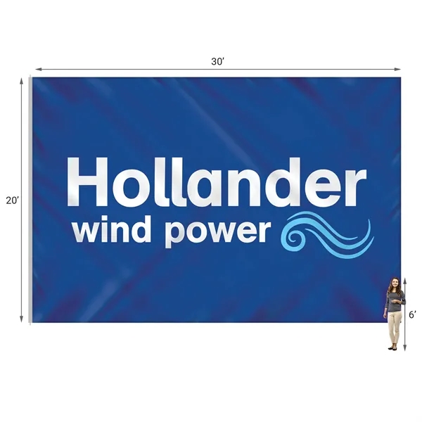 20' x 30' Large Digitally Printed Single Reverse Knit Poly Flags... from ASI 80228 Quinn