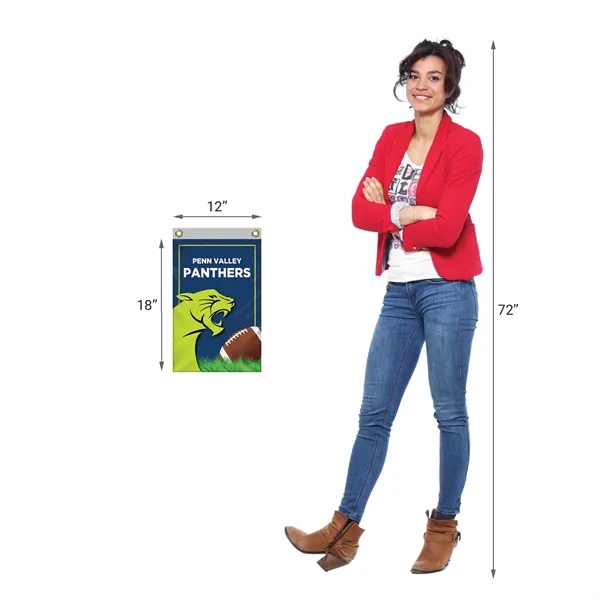 12" x 18" Standard Single Reverse Knitted Polyester Vertical Banners... from ASI 80228 Quinn