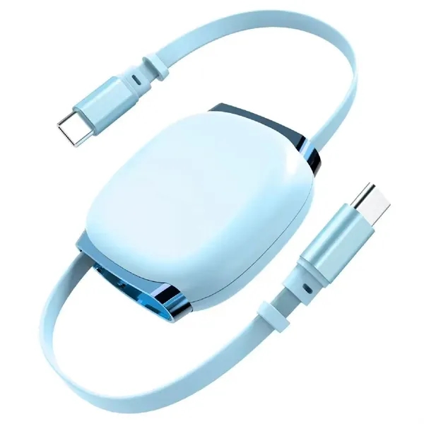 Retractable 100W Type-C fast charging cable plus 1 color silkscreen imprint... from ASI 37218 Athena Promo (tm)