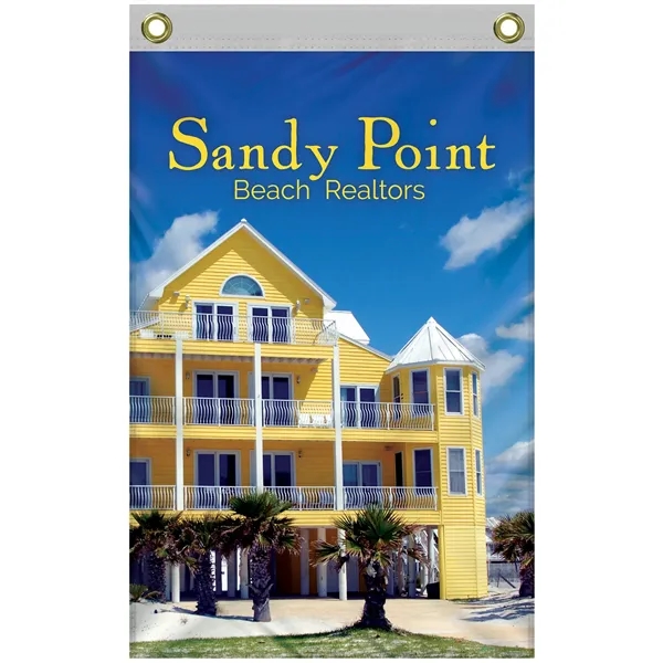 16" x 24" Standard Single Reverse Knitted Polyester Vertical Banners... from ASI 80228 Quinn