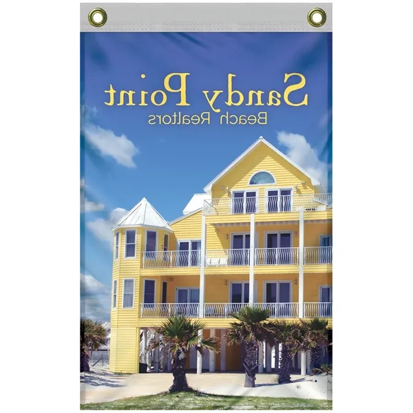 16" x 24" Standard Single Reverse Knitted Polyester Vertical Banners... from ASI 80228 Quinn