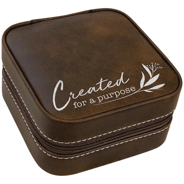 4" x 4" x 2" Leatherette Travel Jewelry Box... from ASI 74601 Calico