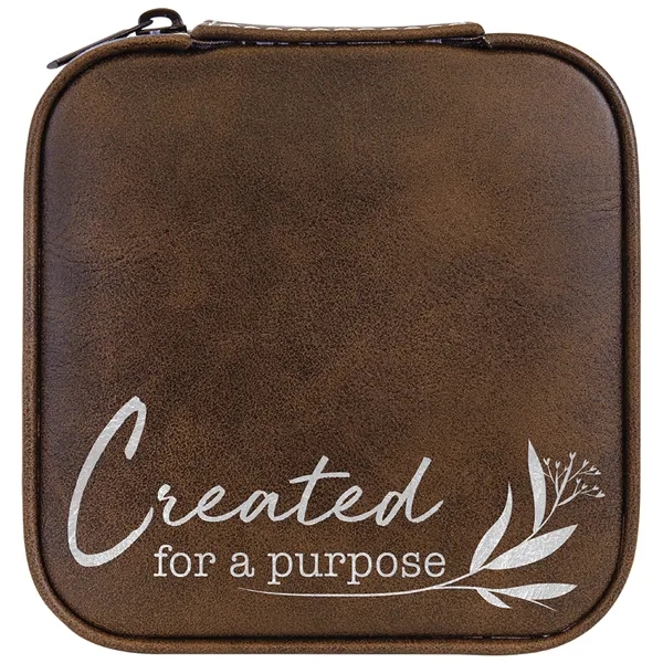 4" x 4" x 2" Leatherette Travel Jewelry Box... from ASI 74601 Calico