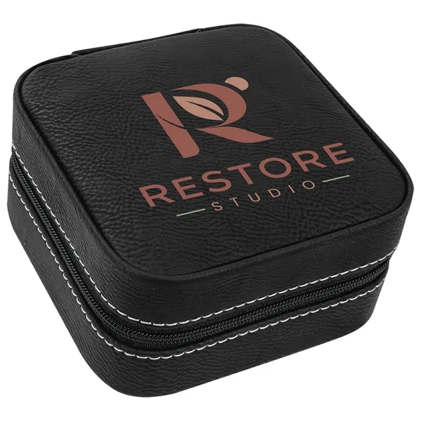 4" x 4" x 2" Leatherette Travel Jewelry Box... from ASI 74601 Calico