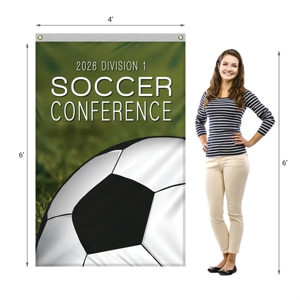 4' x 6' Standard Double Sided Knitted Polyester Vertical Banners... from ASI 80228 Quinn