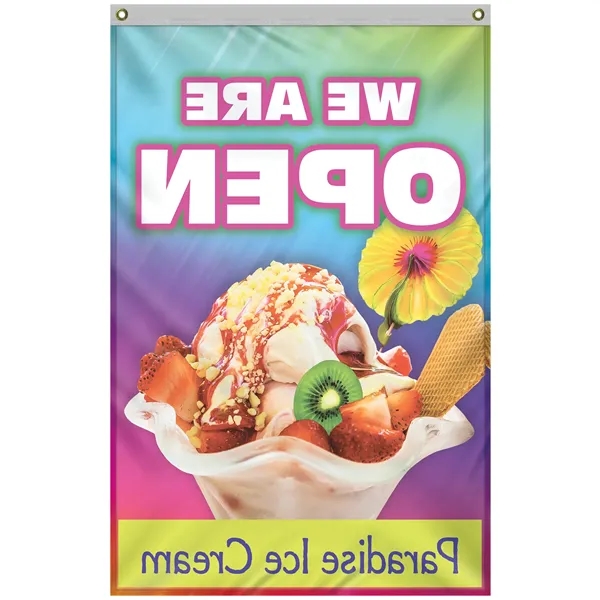 4' x 6' Standard Single Reverse Knitted Polyester Vertical Banners... from ASI 80228 Quinn