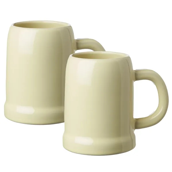 Beige color ceramic beer mug of 24 oz. capacity with 1... from ASI 37218 Athena Promo (tm)