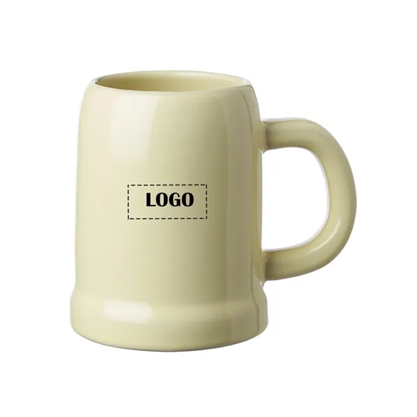 Beige color ceramic beer mug of 24 oz. capacity with 1... from ASI 37218 Athena Promo (tm)
