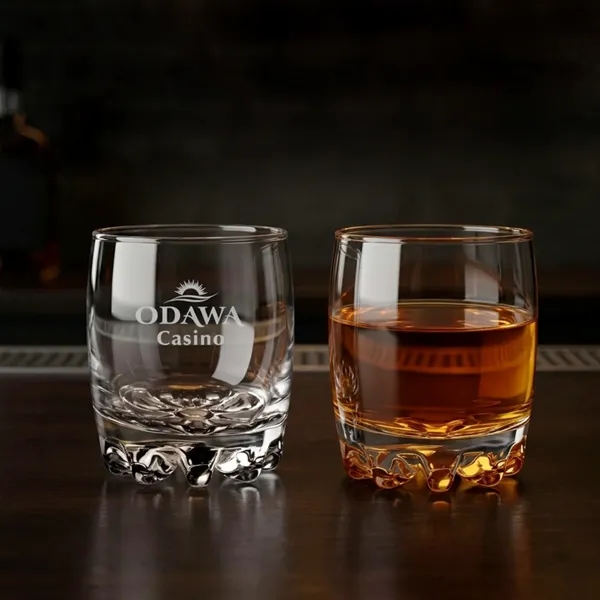 10 oz Old Fashioned Stemless Glass with deep etch decoration.... from ASI 31518 ADNART / Ad-N-Art