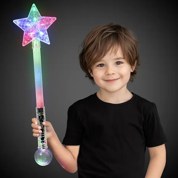 Prism star LED light-up wand with strobe... from ASI 42016 Brighter Promotions Inc