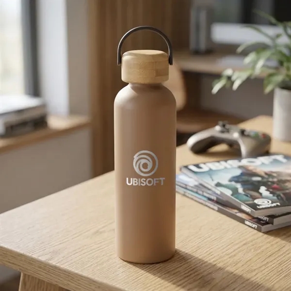 Greenstone Bottle w/Bamboo Twist Lid - 24oz... from ASI 84592 St Regis Group