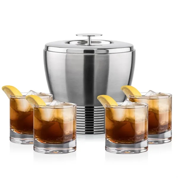 The Genoa Ice Bucket & On-the-Rocks Set is designed for effortless... from ASI 84592 St Regis Group