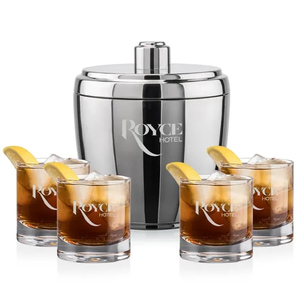 The Pescara Ice Bucket & On-the-Rocks Set combines modern style with... from ASI 84592 St Regis Group