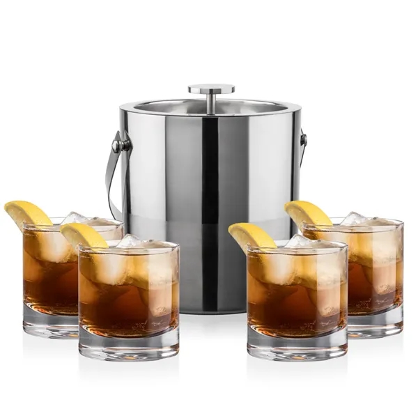 The Catania Ice Bucket with On-the-Rocks Set brings refined style and... from ASI 84592 St Regis Group