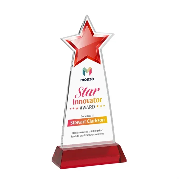 Starlite VividPrint™ Award on Hartford Base - Red... from ASI 84592 St Regis Group / St Regis