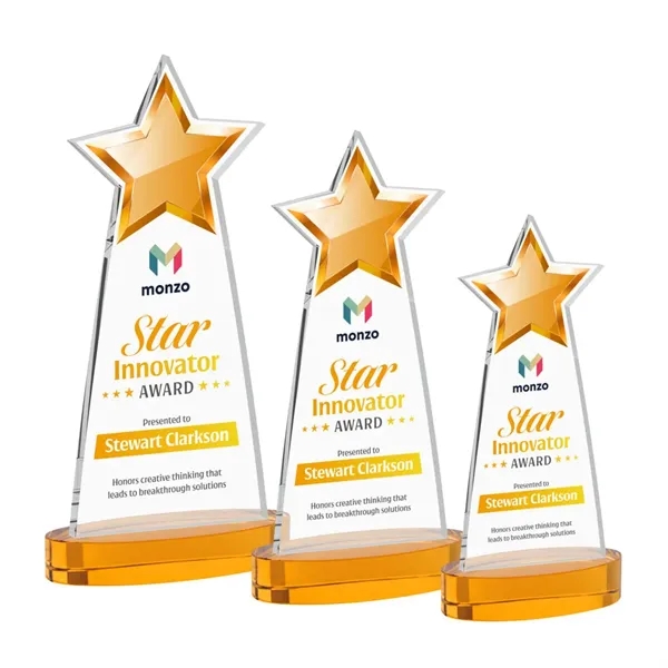 Starlite VividPrint™ Award on Alberton Base - Amber... from ASI 84592 St Regis Group / St Regis