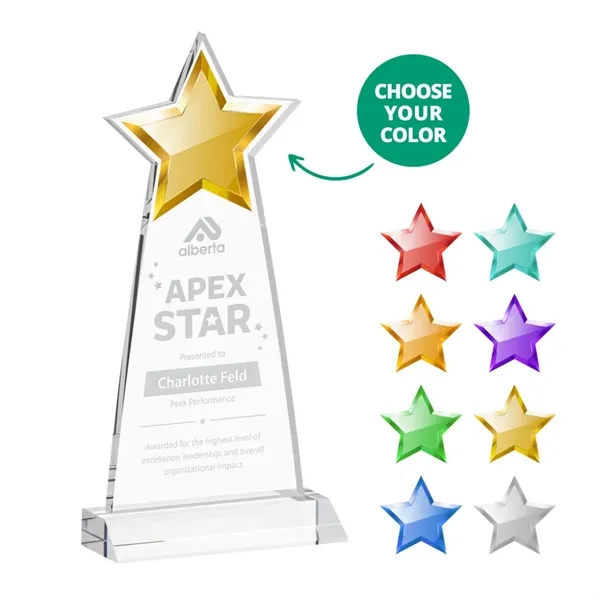 The Starlite Award is a sleek starfire crystal piece featuring a... from ASI 84592 St Regis Group / St Regis