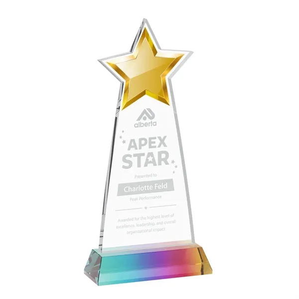 The Starlite Award is a sleek starfire crystal piece featuring a... from ASI 84592 St Regis Group / St Regis