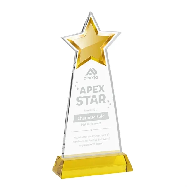 The Starlite Award is a sleek starfire crystal piece featuring a... from ASI 84592 St Regis Group / St Regis