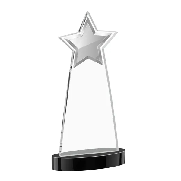 The Starlite Award is a sleek starfire crystal piece featuring a... from ASI 84592 St Regis Group / St Regis