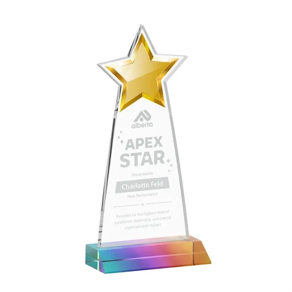 The Starlite Award is a sleek starfire crystal piece featuring a... from ASI 84592 St Regis Group / St Regis