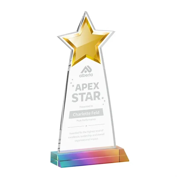 The Starlite Award is a sleek starfire crystal piece featuring a... from ASI 84592 St Regis Group / St Regis