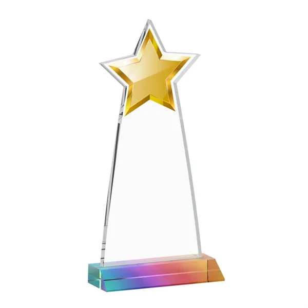 The Starlite Award is a sleek starfire crystal piece featuring a... from ASI 84592 St Regis Group / St Regis