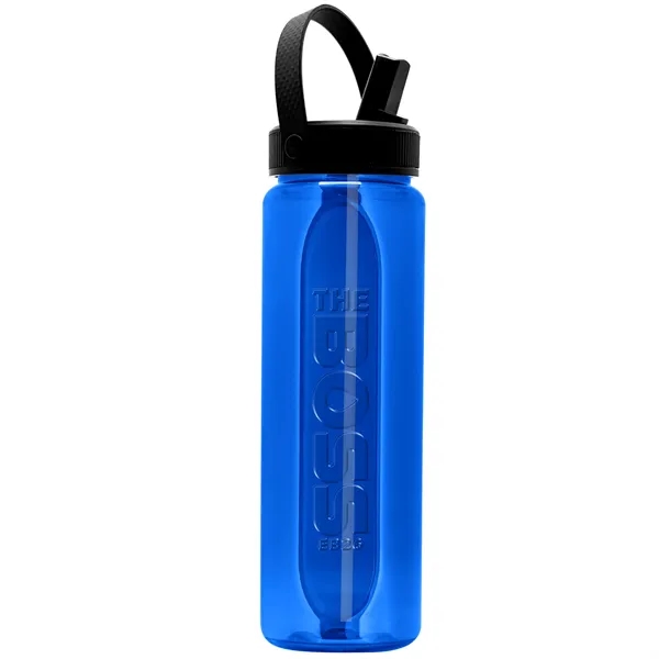 Garyline® Boss Embossed RPET Bottle with Flip-Straw, Swiv...... from ASI 40480 Koozie Group