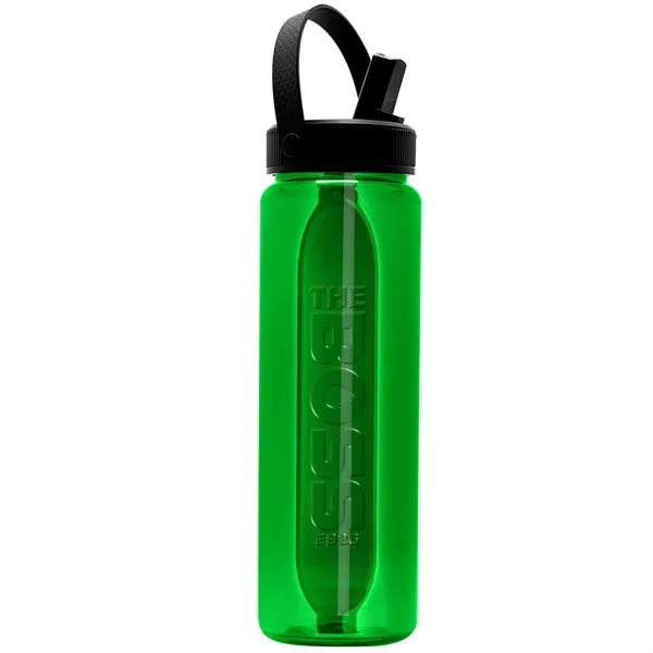 Garyline® Boss Embossed RPET Bottle with Flip-Straw, Swiv...... from ASI 40480 Koozie Group