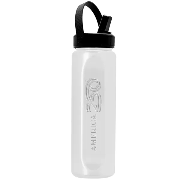 Garyline® Boss Embossed RPET Bottle with Flip-Straw, Swiv...... from ASI 40480 Koozie Group