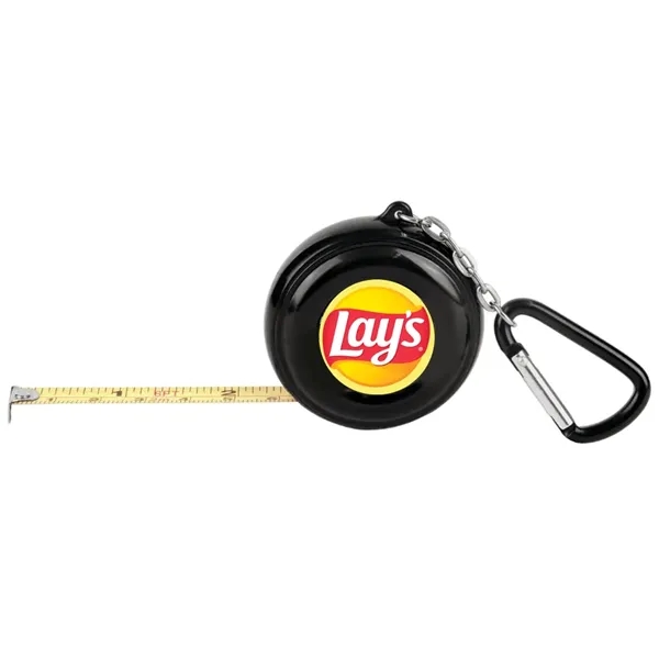 Full Color 6-Foot Black Pocket Tape Measure w/Carabiner, 2-sided imprint... from ASI 62635 Inno-Vative Solutions Grp LTD
