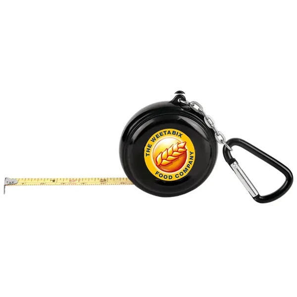 Full Color 6-Foot Black Pocket Tape Measure w/Carabiner, 2-sided imprint... from ASI 62635 Inno-Vative Solutions Grp LTD