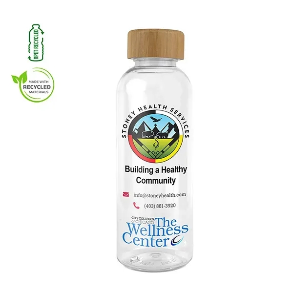 16 oz Recycled RPET Bottle With Bamboo Cap... from ASI 62660 Innovation Line