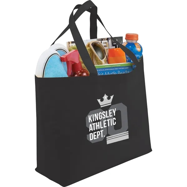 Non-woven shopping tote bag with 19" double handles.... from ASI 66887 PCNA / Bullet