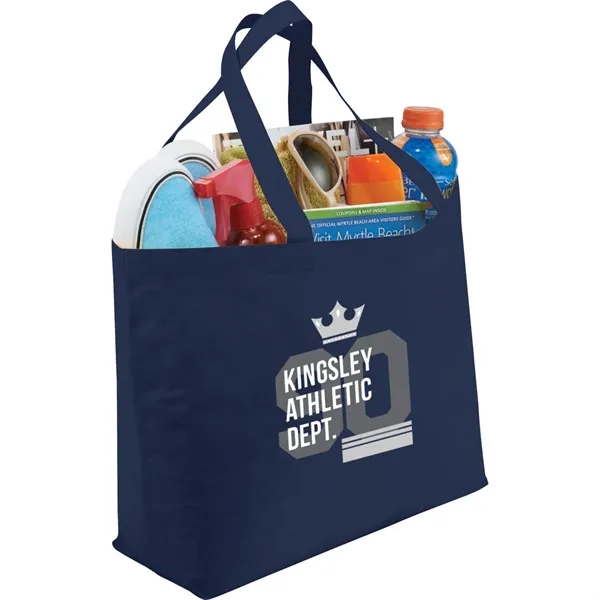 Non-woven shopping tote bag with 19" double handles.... from ASI 66887 PCNA / Bullet