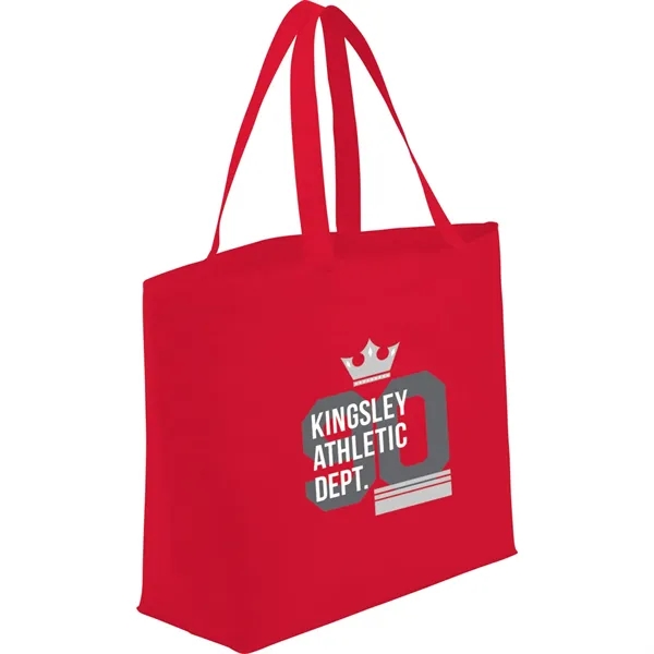 Non-woven shopping tote bag with 19" double handles.... from ASI 66887 PCNA / Bullet