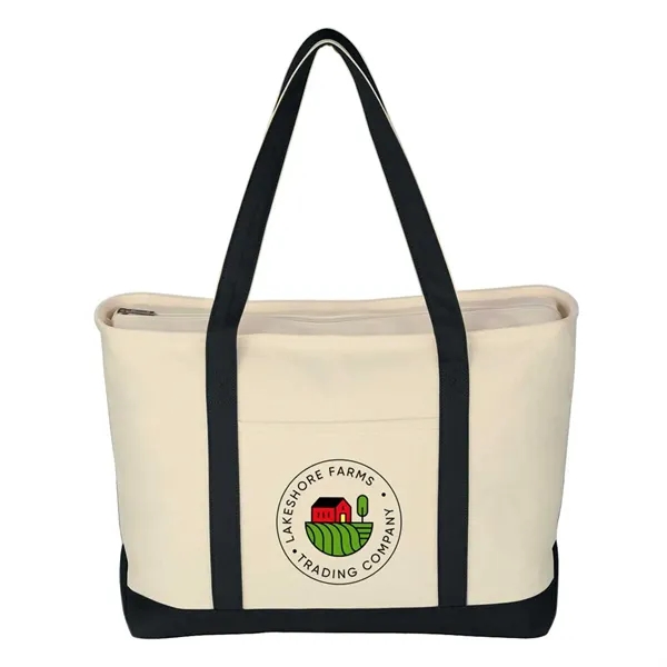 23" W x 14" H x 7"  cotton canvas tote... from ASI 63549 Jornik Manufacturing Corp