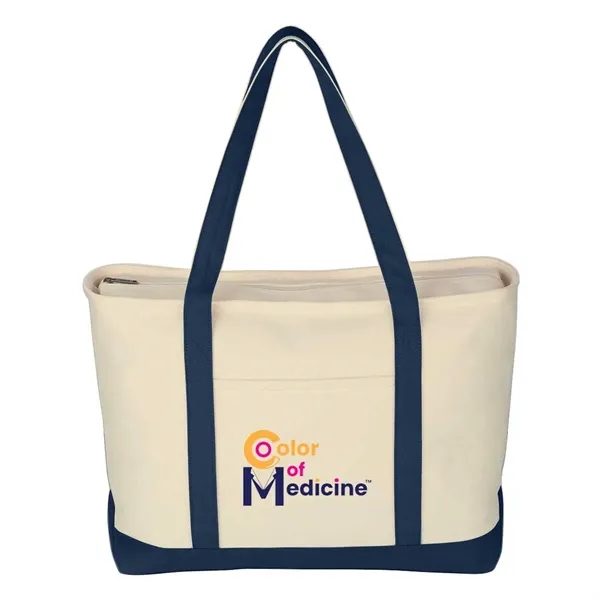 23" W x 14" H x 7"  cotton canvas tote... from ASI 63549 Jornik Manufacturing Corp