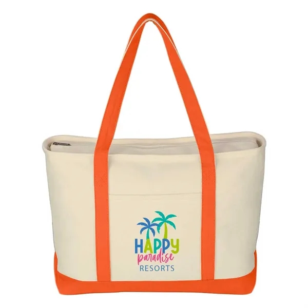 23" W x 14" H x 7"  cotton canvas tote... from ASI 63549 Jornik Manufacturing Corp