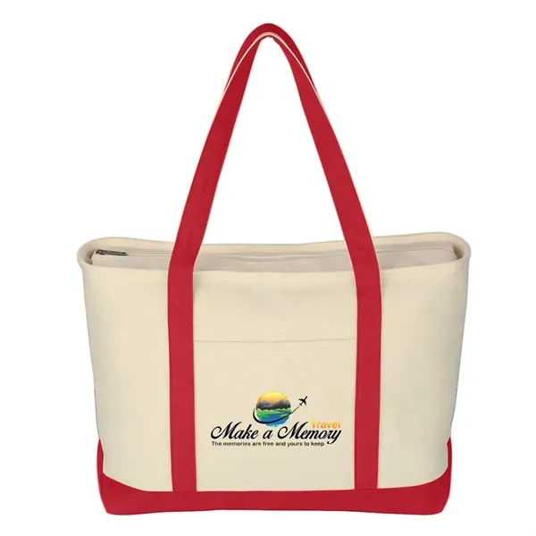 23" W x 14" H x 7"  cotton canvas tote... from ASI 63549 Jornik Manufacturing Corp