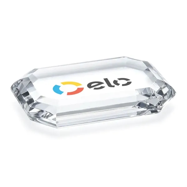 The Amherst Optical Crystal VividPrint™ Paperweight features a sleek rectangular shape... from ASI 84592 St Regis Group / St Regis