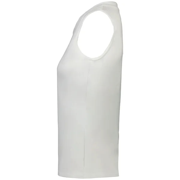Women's sleeveless tee with self-fabric collar , Contour silhouette, Double-needle hem.... from ASI 37461 Augusta Sportswear