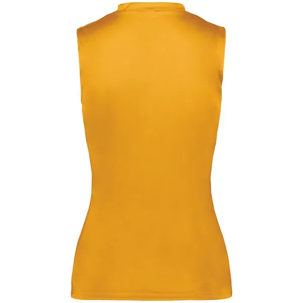 Women's sleeveless tee with self-fabric collar , Contour silhouette, Double-needle hem.... from ASI 37461 Augusta Sportswear