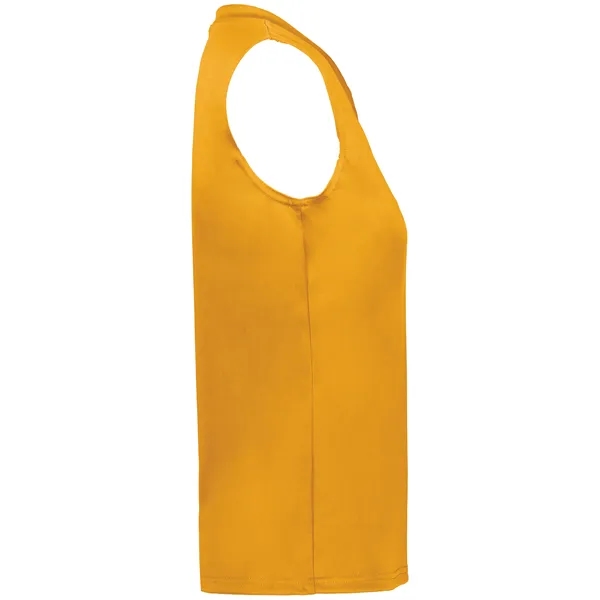 Women's sleeveless tee with self-fabric collar , Contour silhouette, Double-needle hem.... from ASI 37461 Augusta Sportswear