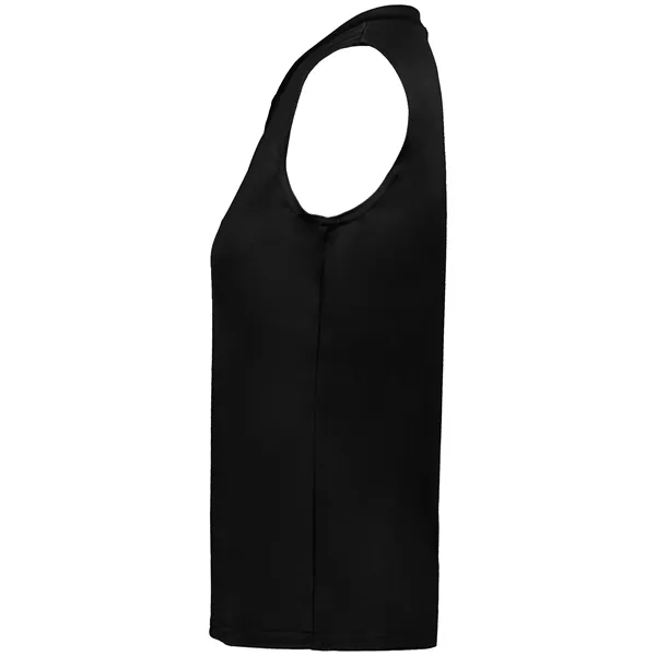 Women's sleeveless tee with self-fabric collar , Contour silhouette, Double-needle hem.... from ASI 37461 Augusta Sportswear