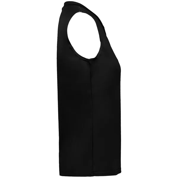 Women's sleeveless tee with self-fabric collar , Contour silhouette, Double-needle hem.... from ASI 37461 Augusta Sportswear